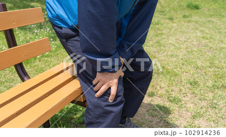 膝が痛む男性|関節痛イメージ 膝が痛む男性|関節痛イメージ 102914236