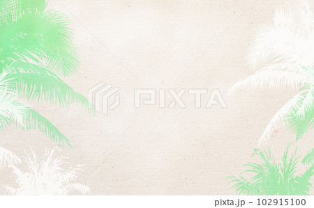 夏イメージのイラスト素材・椰子の木のシルエット-ふんわり水彩画テクスチャ 色違い・差分有 夏イメージのイラスト素材・椰子の木のシルエット-ふんわり水彩画テクスチャ 色違い・差分有 102915100
