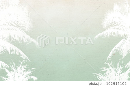 夏イメージのイラスト素材・椰子の木の白抜きシルエット-ふんわり水彩画テクスチャ 色違い・差分有 夏イメージのイラスト素材・椰子の木の白抜きシルエット-ふんわり水彩画テクスチャ 色違い・差分有 102915102