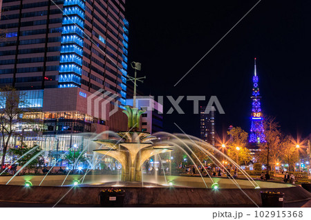 北海道 札幌市 大通公園の夜景 北海道 札幌市 大通公園の夜景 102915368