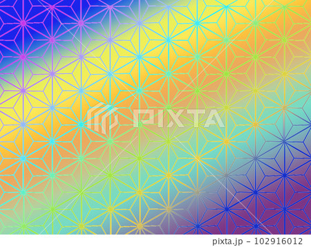 和柄定番の麻ノ葉文様 102916012