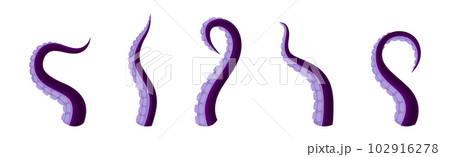 Octopus Tentacles or Limbs Wiggling and Snaking Vector Set Octopus Tentacles or Limbs Wiggling and Snaking Vector Set 102916278