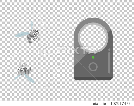 Illustration of repelling mosquitoes with a mosquito trap 102917478