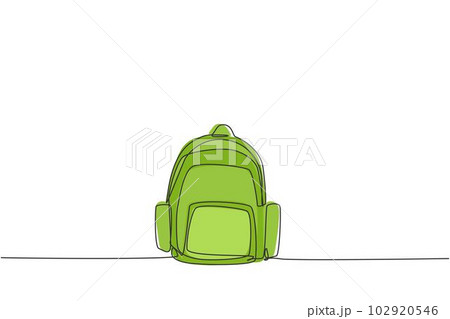 Simple school bag discount drawing