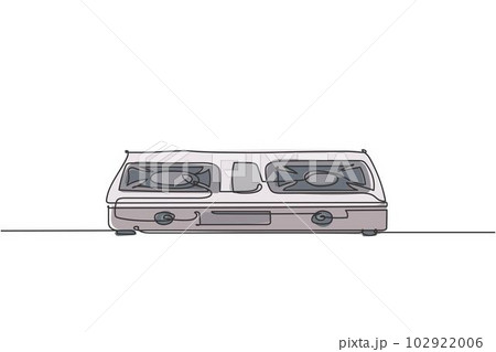 Single continuous line drawing ofgas stove household utensil. Electronic kitchenware home appliance concept. Modern one line draw design graphic vector illustration Single continuous line drawing ofgas stove household utensil. Electronic kitchenware home appliance concept. Modern one line draw design graphic vector illustration 102922006