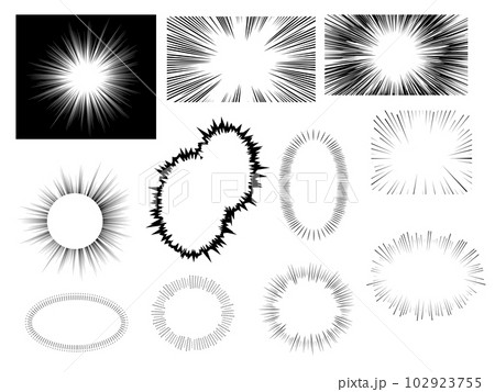 漫画の吹き出しセット 102923755