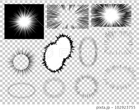 漫画の吹き出しセット 102923755