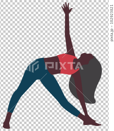 Woman wearing sportwear doing Yoga exercise, Calm of healthy young woman breathing and meditation yoga 102923821