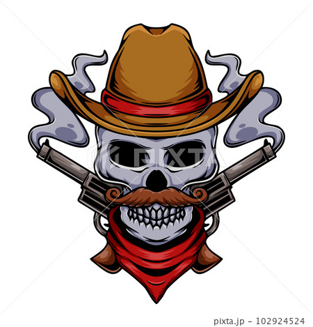Cowboy skull graphic character Cowboy skull graphic character 102924524