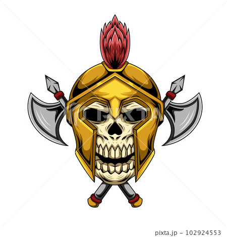 Gladiator skull graphic mascot character 102924553