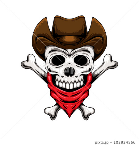 Cowboy skull graphic character Cowboy skull graphic character 102924566