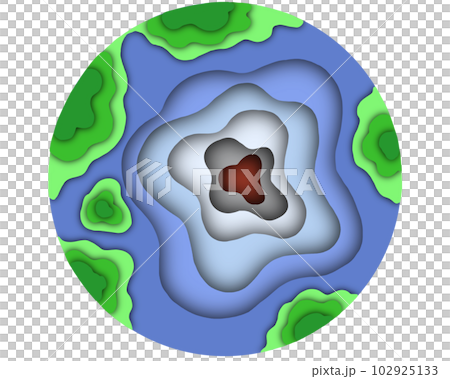 showing the inner layers of the Earth  102925133