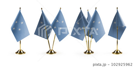 Small national flags of the Federated States Micronesia on a white background Small national flags of the Federated States Micronesia on a white background 102925962