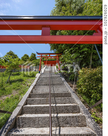 建勲神社（京都市北区）末社義照稲荷神社への石段 102926029