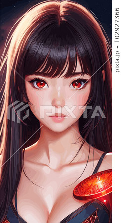 beautiful anim girl vector art. beautiful anim girl vector art. 102927366