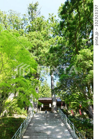 【阿南市 四国八十八ヶ所巡礼 阿波 第二十一番札所「太龍寺」本堂前の石段】 【阿南市 四国八十八ヶ所巡礼 阿波 第二十一番札所「太龍寺」本堂前の石段】 102928197