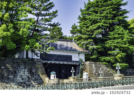 皇居 二重橋 石橋正門 皇居 二重橋 石橋正門 102928732