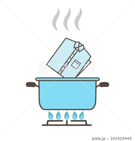 生乾き臭対策 煮沸消毒 イメージイラスト素材 生乾き臭対策 煮沸消毒 イメージイラスト素材 102929448