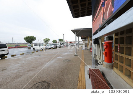 宮城　石巻　丸ポストのある風景（道の駅上品の郷） 102930091