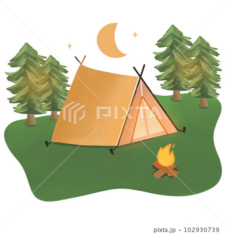 Outdoor Camp Day hand drawn Outdoor Camp Day hand drawn 102930739