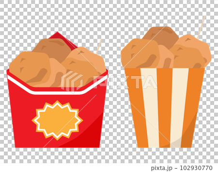 在便利店和集市上出售的兩種炸雞 在便利店和集市上出售的兩種炸雞 102930770