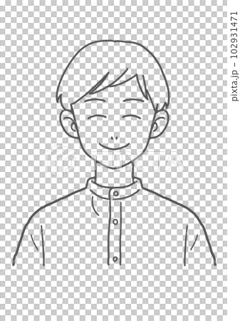 立領笑臉男（畫線） 102931471