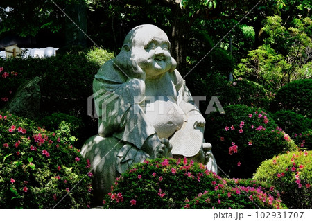 東京都板橋区 浄蓮寺(東京大仏)境内の布袋尊像 東京都板橋区 浄蓮寺(東京大仏)境内の布袋尊像 102931707