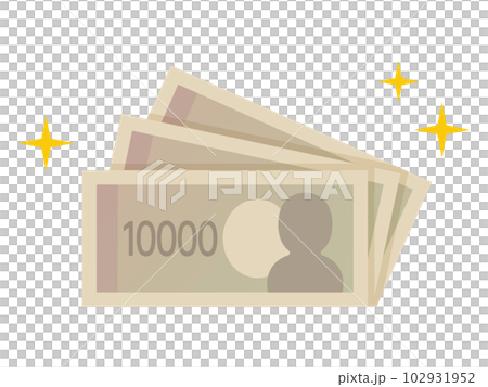 Banknote illustration 30,000 yen Banknote illustration 30,000 yen 102931952