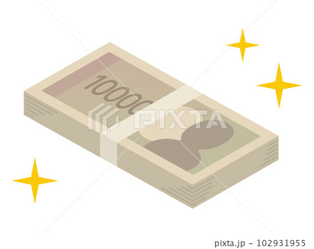 札束のイラスト　100万円 102931955