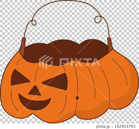 Cute pumpkin with face emotion. Halloween character. An illustration isolated on transparent background. Cute pumpkin with face emotion. Halloween character. An illustration isolated on transparent background. 102933763