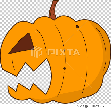 Cute pumpkin with face emotion. Halloween character. An illustration isolated on transparent background. Cute pumpkin with face emotion. Halloween character. An illustration isolated on transparent background. 102933765