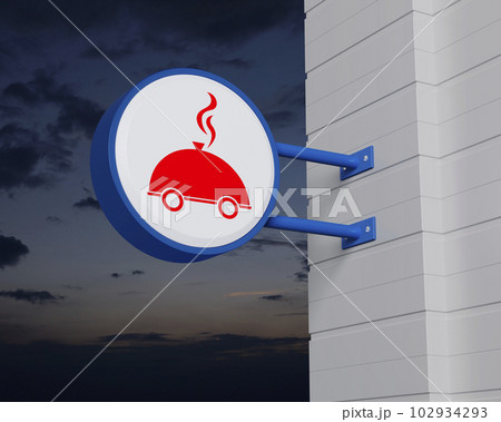 Business food delivery online concept, 3D rendering 102934293