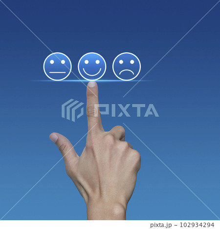 Business customer service evaluation and feedback rating concept Business customer service evaluation and feedback rating concept 102934294