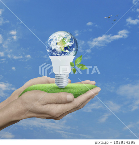 Green ecology and saving energy concept, Elements of this image furnished by NASA Green ecology and saving energy concept, Elements of this image furnished by NASA 102934298