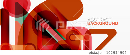 Geometric primitives. Lines, circles abstract background 102934995
