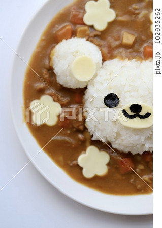 子供用に作ったクマさんカレーライス　キャラカレー 102935262