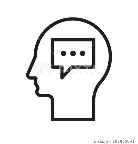 Thinking icon vector image. 102935641