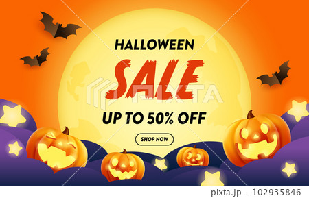 ハロウィンのベクターイラスト背景(ハロウィーン) 102935846