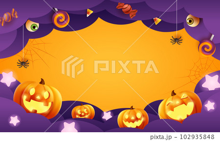 ハロウィンのベクターイラスト背景(ハロウィーン) ハロウィンのベクターイラスト背景(ハロウィーン) 102935848