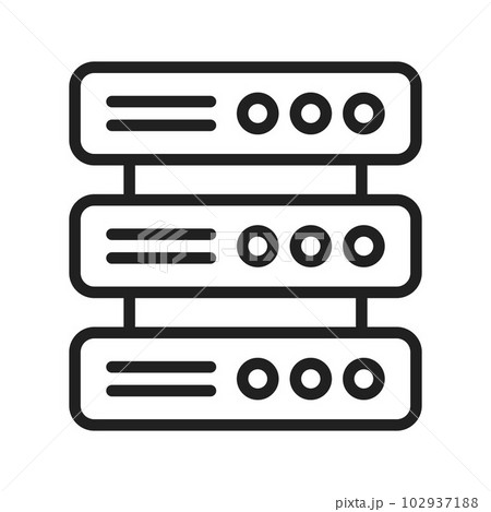 Server icon vector image. 102937188