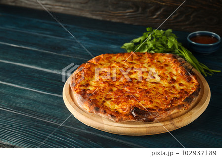 National Georgian cuisine food, flour product - Khachapuri 102937189
