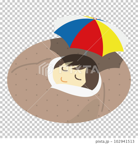 砂蒸し風呂のイラスト 砂蒸し風呂のイラスト 102941513