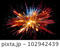 色鮮やかな爆発のイメージ　インク　絵の具　黒 102942439