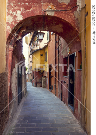 Street of old town in Portofino, Italy 102942620