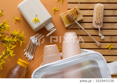 Concept of face and skin care supplies - Honey cosmetic Concept of face and skin care supplies - Honey cosmetic 102943336