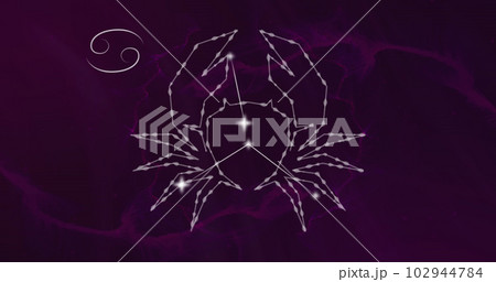 Image of cancer star sign with glowing stars Image of cancer star sign with glowing stars 102944784