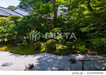 京都嵯峨嵐山の夏　緑豊かな二尊院　寂光園 102944940