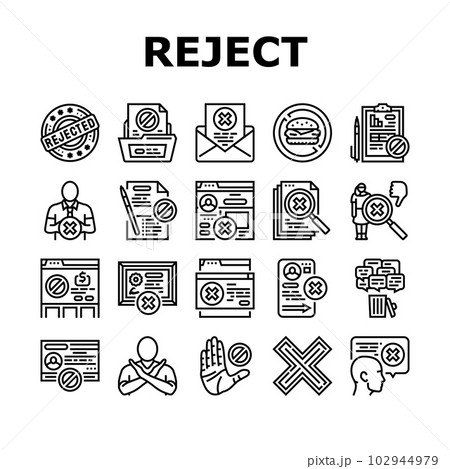 reject man stop stamp cancel icons set vector reject man stop stamp cancel icons set vector 102944979