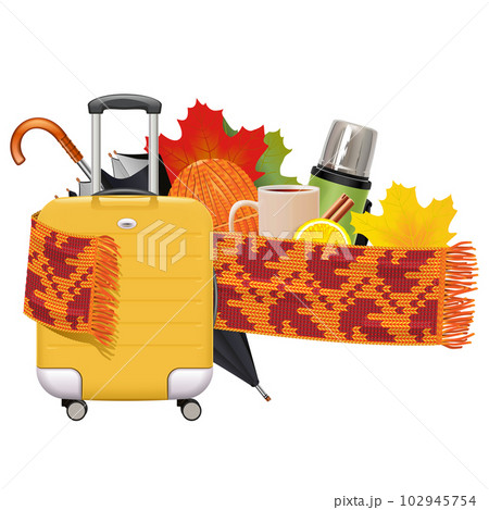 Vector Autumn Concept with Suitcase Vector Autumn Concept with Suitcase 102945754