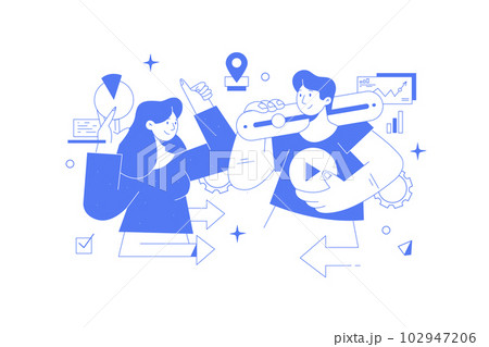 Video game show abstract concept vector illustration Video game show abstract concept vector illustration 102947206